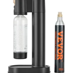 VEVOR Sparkling Water Maker, Soda Maker Machine for Home Carbonating, Seltzer Water Starter Kit with BPA-free 1L PET Bottle, CO2 Cylinder, Compatible with Mainstream Screw-in 60L CO2 Cylinder