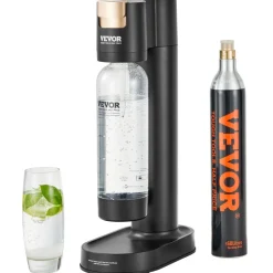 VEVOR Sparkling Water Maker, Soda Maker Machine for Home Carbonating, Seltzer Water Starter Kit with BPA-free 1L PET Bottle, CO2 Cylinder, Compatible with Mainstream Screw-in 60L CO2 Cylinder