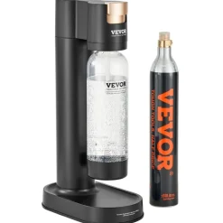 VEVOR Sparkling Water Maker, Soda Maker Machine for Home Carbonating, Seltzer Water Starter Kit with BPA-free 1L PET Bottle, CO2 Cylinder, Compatible with Mainstream Screw-in 60L CO2 Cylinder