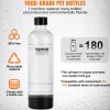 VEVOR Sparkling Water Maker, Soda Maker Machine for Home Carbonating, Seltzer Water Starter Kit with 2 BPA-free 1L PET Bottles, CO2 Cylinder, Compatible with Mainstream Screw-in 60L CO2 Cylinder