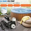 VEVOR 2 Speed SPA Pump, 56-Frame, AC220-240V Hot Tub SPA Pump, 3HP/200GPM/65.61ft High Speed or 0.4HP/100GPM/16.07ft Low Speed, 2" Port 90° Rotational Interface for Hot Tub, Tested to UL Standards