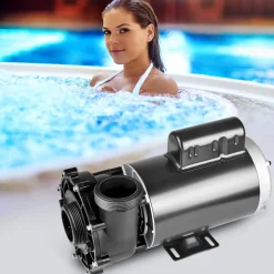 VEVOR 2 Speed SPA Pump, 56-Frame, AC220-240V Hot Tub SPA Pump, 3HP/200GPM/65.61ft High Speed or 0.4HP/100GPM/16.07ft Low Speed, 2" Port 90° Rotational Interface for Hot Tub, Tested to UL Standards