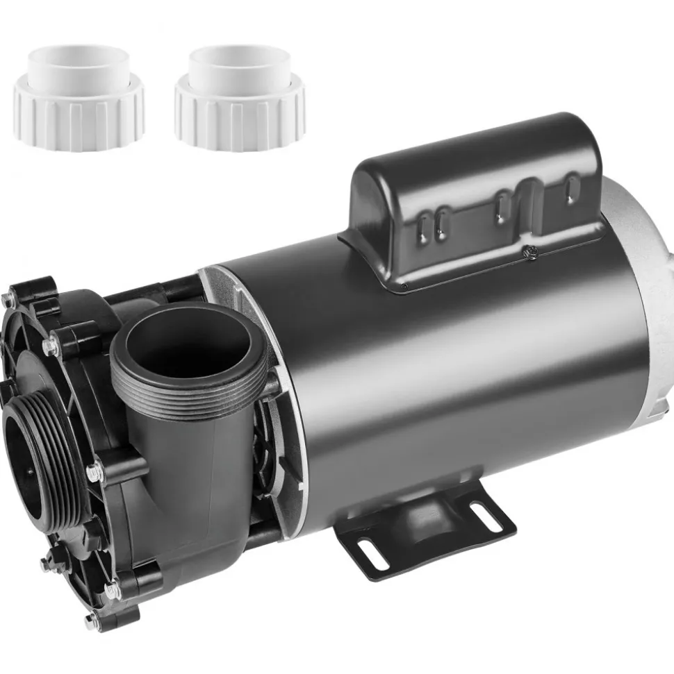 VEVOR 2 Speed SPA Pump, 56-Frame, AC220-240V Hot Tub SPA Pump, 3HP/200GPM/65.61ft High Speed or 0.4HP/100GPM/16.07ft Low Speed, 2" Port 90° Rotational Interface for Hot Tub, Tested to UL Standards