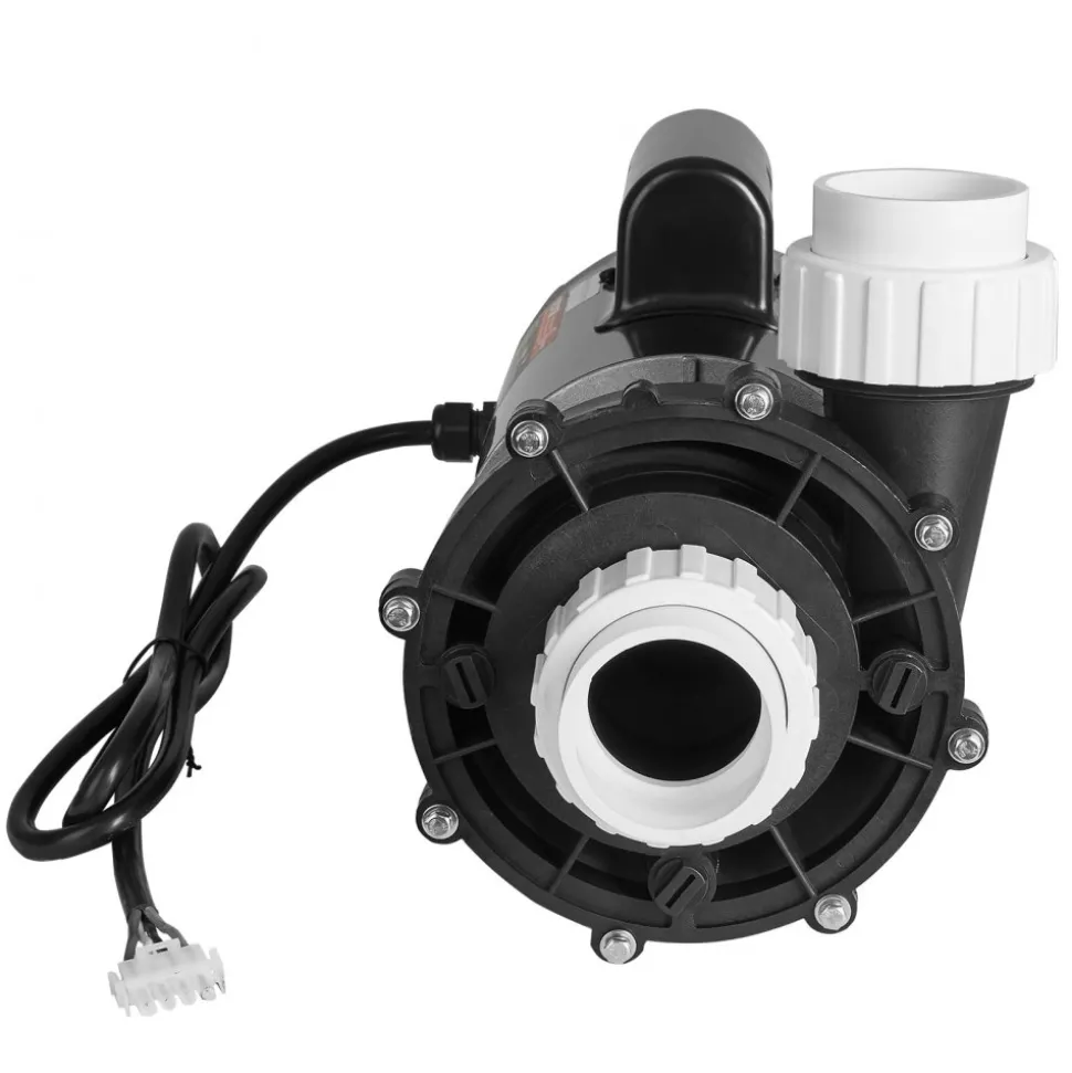 VEVOR 2 Speed SPA Pump, 56-Frame, AC220-240V Hot Tub SPA Pump, 3HP/200GPM/65.61ft High Speed or 0.4HP/100GPM/16.07ft Low Speed, 2" Port 90° Rotational Interface for Hot Tub, Tested to UL Standards