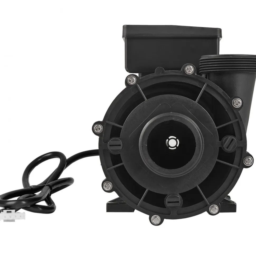 VEVOR 2 Speed SPA Pump, 48-Frame, AC 110-120V Hot Tub SPA Pump, 1.5HP/150GPM/42.65ft High Speed or 0.46HP/70GPM/9.18ft Low Speed, 2" Port 90° Rotational Interface for Hot Tub, Tested to UL Standards
