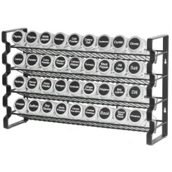 VEVOR Spice Rack Organizer for Cabinet, Spice Organizer with 36 Empty Spice Jars, Lids, Spice Labels, and Funnel Complete Set, Seasoning Organizer for Countertop, Kitchen, Pantry, Cupboard, 18x11 in