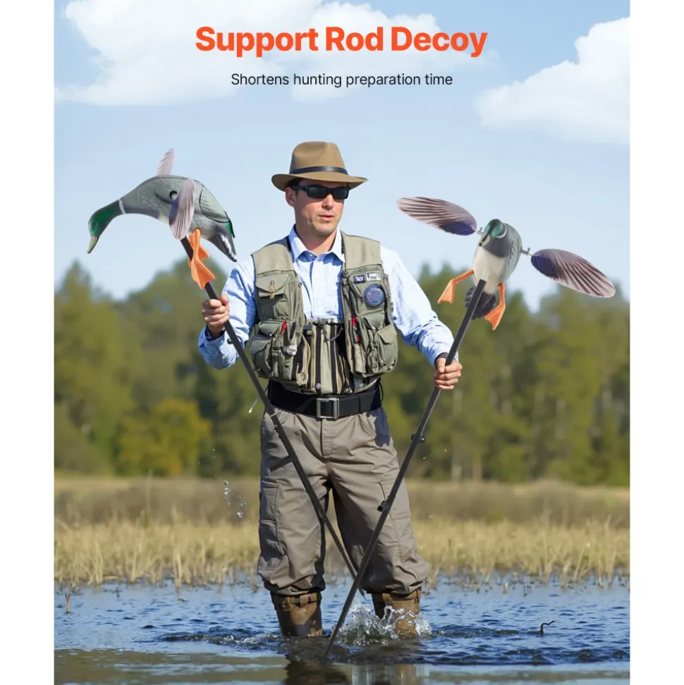 VEVOR Spinning Wing Motion Duck Decoys, Outdoor Teal Decoys for Hunting, Floating Duck for Pool, Pond, and Lake, Realistic Plastic Duck Hunting Decoy, Garden Yard Decoration, Easy to Carry, 1-Pack
