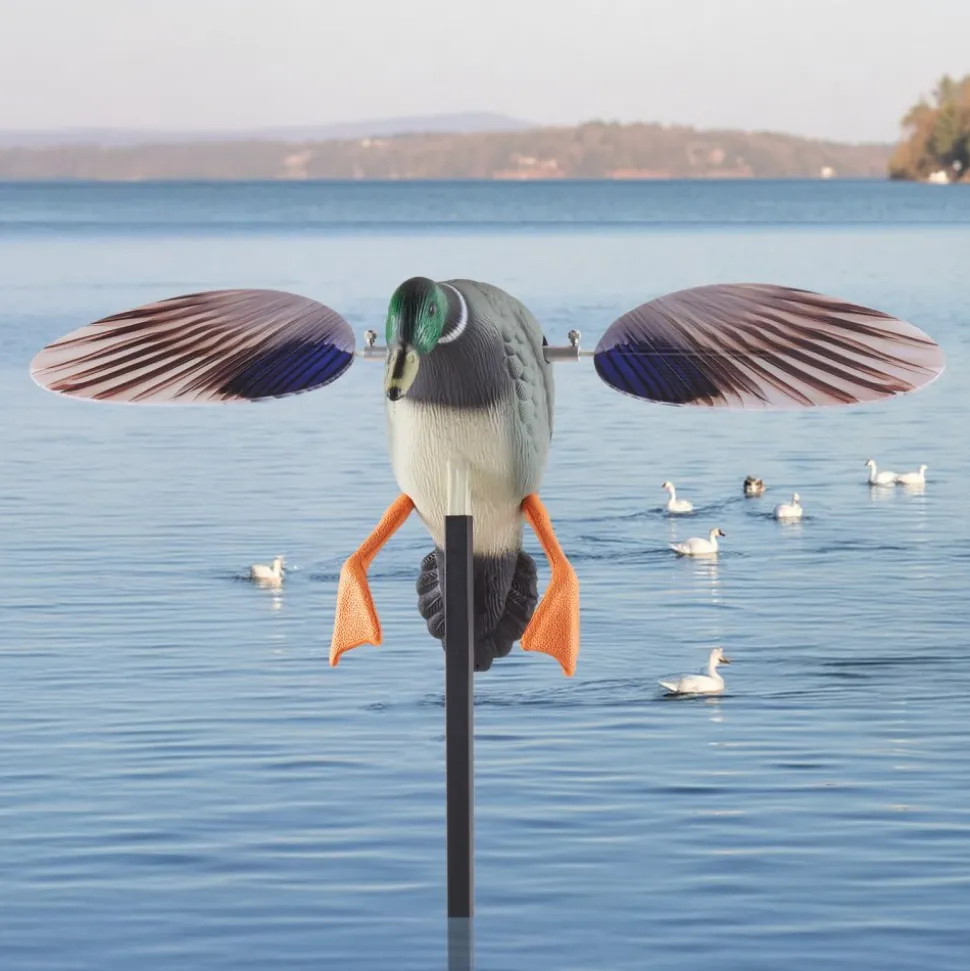 VEVOR Spinning Wing Motion Duck Decoys, Outdoor Teal Decoys for Hunting, Floating Duck for Pool, Pond, and Lake, Realistic Plastic Duck Hunting Decoy, Garden Yard Decoration, Easy to Carry, 1-Pack