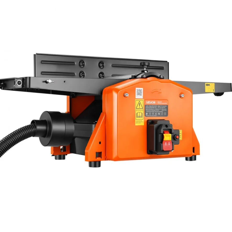 VEVOR Spiral Benchtop Jointer, 8 Inch, 2 HP 8500 RPM Bench Top Wood Jointer, with 18-Blade Spiral Cutterhead, Extendable Cast Aluminum Table, Up to 1/8 in Depth, Adjustable Fence, for Woodworking DIY