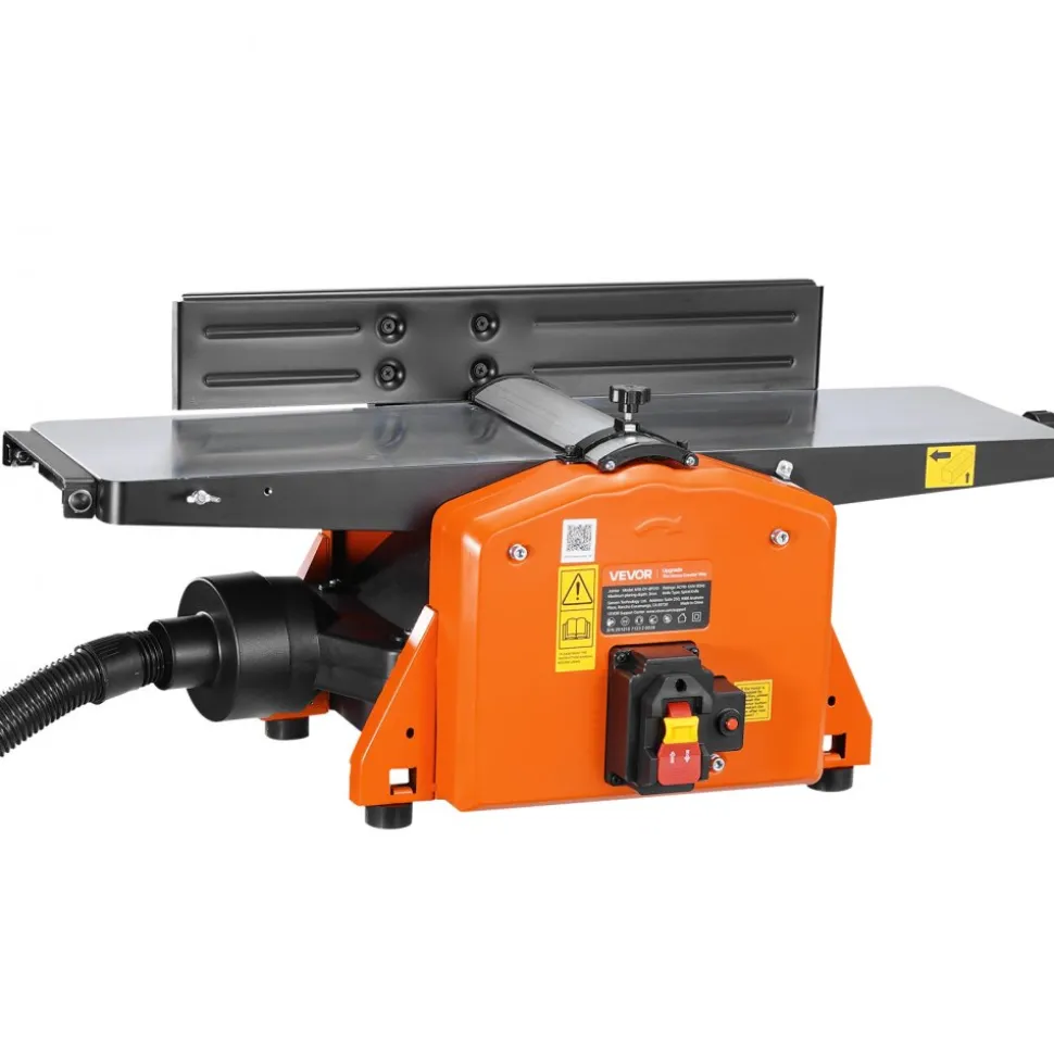 VEVOR Spiral Benchtop Jointer, 8 Inch, 2 HP 8500 RPM Bench Top Wood Jointer, with 18-Blade Spiral Cutterhead, Extendable Cast Aluminum Table, Up to 1/8 in Depth, Adjustable Fence, for Woodworking DIY