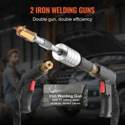 VEVOR Spot Welder Dent Puller, 3KW Stud Welder Dent Repair Kit with 2 Welding Guns, Auto/Manual Welding & 7 Modes, 110V Auto Body Spot Welding Dent Repair Machine for Car, Truck Dent Repair