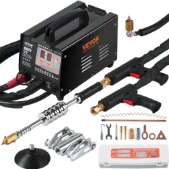 VEVOR Spot Welder Dent Puller, 3KW Stud Welder Dent Repair Kit with 2 Welding Guns, Auto/Manual Welding & 7 Modes, 110V Auto Body Spot Welding Dent Repair Machine for Car, Truck Dent Repair