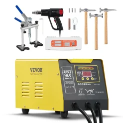 VEVOR Spot Welder Dent Puller, 300W Stud Welder Dent Repair Kit with Heat Gun, Auto/Manual Welding Mode, 110V Auto Body Spot Welding Dent Repair Machine for Aluminum Car Body Panels Repair