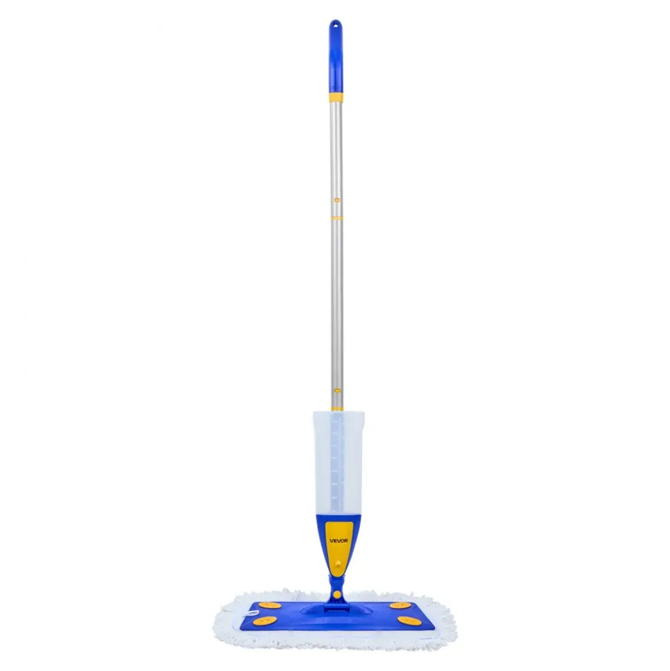 VEVOR Spray Mop, with 3 Washable Pads for Dry and Wet Floor Cleaning and a 27oz Refillable Water Tank, Microfiber Dust Wet Mop & Twisted Cotton Dry Mop, Commercial Home Use for Tiles/Vinyl/Wood Floor