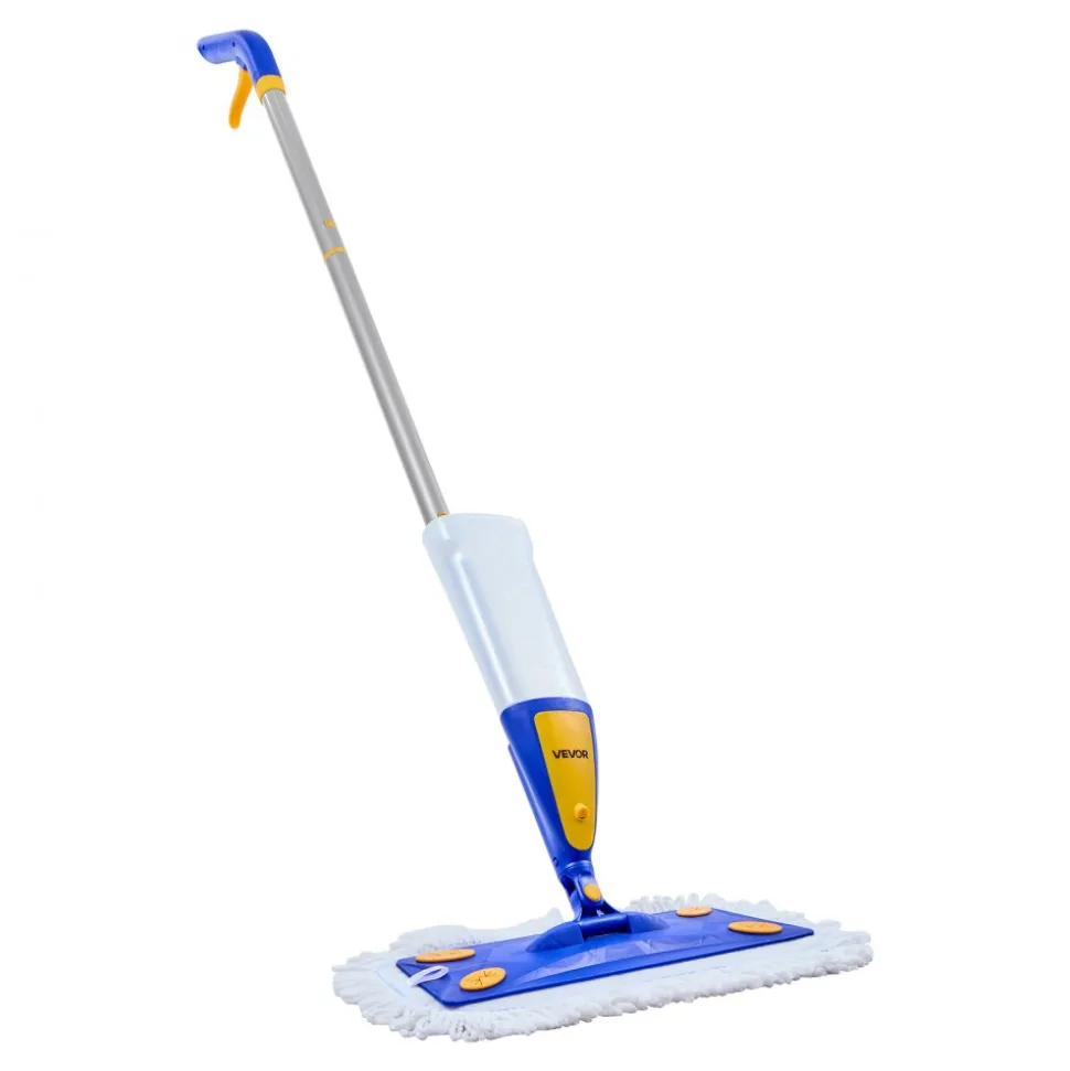 VEVOR Spray Mop, with 3 Washable Pads for Dry and Wet Floor Cleaning and a 27oz Refillable Water Tank, Microfiber Dust Wet Mop & Twisted Cotton Dry Mop, Commercial Home Use for Tiles/Vinyl/Wood Floor