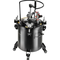VEVOR Spray Paint Pressure Pot, 20L/5gal Pressure Pot Tank, 70 psi Adjustale Pressure, Steel Pressure Pot Paint Tank with Casters and Leak Repair Sealant, for Home Decor and Industry Painting