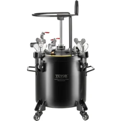 VEVOR Spray Paint Pressure Pot, 20L/5gal Pressure Pot Tank, 70 psi Adjustale Pressure, Steel Pressure Pot Paint Tank with Casters and Leak Repair Sealant, for Home Decor and Industry Painting