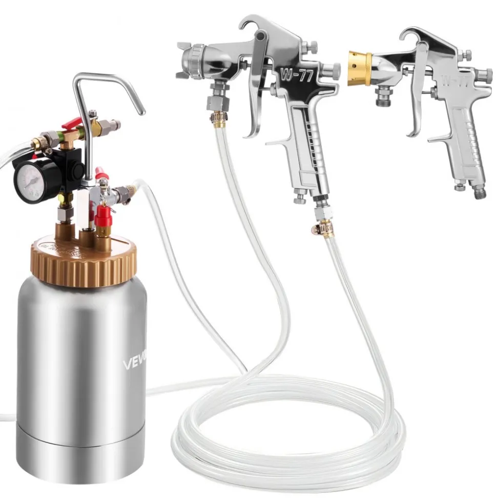 VEVOR Spray Paint Pressure Pot Tank, 30L/8gal Air Paint Pressure Pot with Manual Mixing Agitator, Leak Repair Sealant for Industry Home Decor Architecture Construction Automotive Painting, 70PSI Max