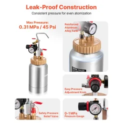 VEVOR Spray Paint Pressure Pot Tank, 30L/8gal Air Paint Pressure Pot with Manual Mixing Agitator, Leak Repair Sealant for Industry Home Decor Architecture Construction Automotive Painting, 70PSI Max