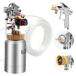 VEVOR Spray Paint Pressure Pot Tank, 30L/8gal Air Paint Pressure Pot with Manual Mixing Agitator, Leak Repair Sealant for Industry Home Decor Architecture Construction Automotive Painting, 70PSI Max