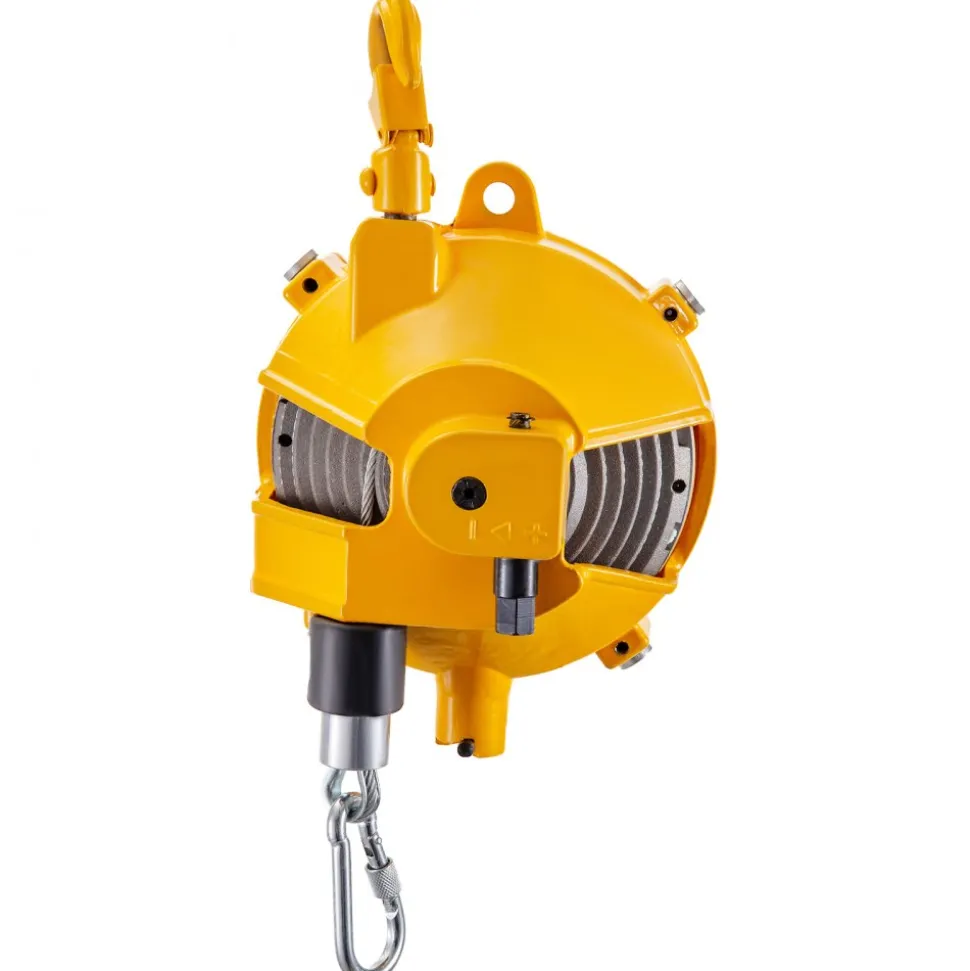 VEVOR Spring Balancer 20-33lbs(9-15kg) Retractable Tool Holder 1.5m Length Tool Balancer with Hook and Wire Rope Adjustable Balancer Retractor Hanging Holding Equipment in Yellow