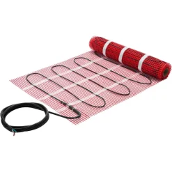 VEVOR 15 sqft Self-Adhesive Mesh Floor Heating Mat System, 120V Electric Radiant Heated Floor System, with Smart Control Thermostat & Alarm, Easy Installation for Tile, Stone, Vinyl