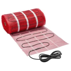VEVOR 150 sqft Self-Adhesive Mesh Floor Heating Mat System, 120V Electric Radiant Heated Floor System, with Smart Control Thermostat & Alarm, Easy Installation for Tile, Stone, Vinyl