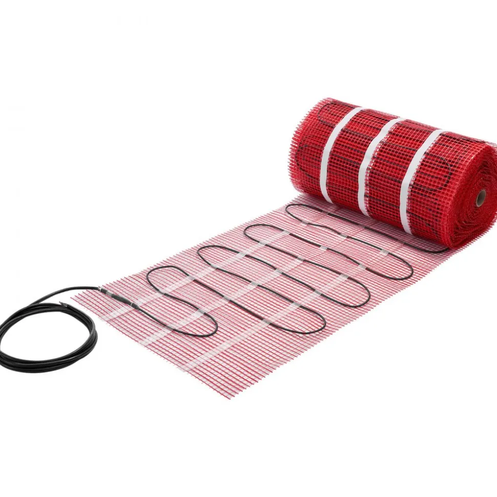 VEVOR 150 sqft Self-Adhesive Mesh Floor Heating Mat System, 120V Electric Radiant Heated Floor System, with Smart Control Thermostat & Alarm, Easy Installation for Tile, Stone, Vinyl