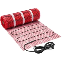 VEVOR 80 sqft Self-Adhesive Mesh Floor Heating Mat System, 120V Electric Radiant Heated Floor System, with Smart Control Thermostat & Alarm, Easy Installation for Tile, Stone, Vinyl
