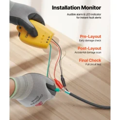 VEVOR 50 sqft Underfloor Heating Cable Kit, 120V Electric Radiant Heated Floor System, with Smart Control Thermostat & Alarm, Easy Installation for Tile, Stone, Vinyl, Home Improvement
