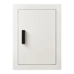 VEVOR 0.83 sq.ft Wall Safe, 3-Tier Hidden Wall Safe with Password, Key & Turning Knob, Q235 Cold-Rolled Steel In-Wall Box with Adjustable Shelves & Mounting Holes for Money, Jewelry, Passport, White