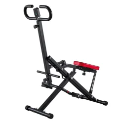 VEVOR Squat Machine, Deep Squat Rowing Machine for Home, Easy Setup & Foldable Exercise Equipment, Glute Trainer Machine with 3 High-Strength Resistance Bands, Glutes & Leg Home Workout Machine, Black