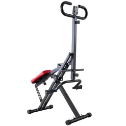 VEVOR Squat Machine, Deep Squat Rowing Machine for Home, Easy Setup & Foldable Exercise Equipment, Glute Trainer Machine with 3 High-Strength Resistance Bands, Glutes & Leg Home Workout Machine, Black