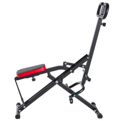 VEVOR Squat Machine, Deep Squat Rowing Machine for Home, Easy Setup & Foldable Exercise Equipment, Glute Trainer Machine with 2 High-Strength Resistance Bands, Glutes & Leg Home Workout Machine, Black