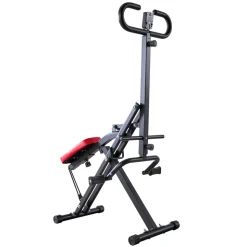 VEVOR Squat Machine, Deep Squat Rowing Machine for Home, Easy Setup & Foldable Exercise Equipment, Glute Trainer Machine with 2 High-Strength Resistance Bands, Glutes & Leg Home Workout Machine, Black