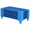 VEVOR Stackable Kiddie Cot, Pack of 6,  Portable Toddler Nap Cots, Standard Size 40" L x 23" W Daycare Cots for Kids, Preschool Classroom Daycare Beds for Sleeping, Resting, Naptime, Blue