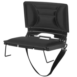 VEVOR Stadium Seat, Folding Bleacher Chair with Back Support and Thick Cushion, Padded Stadium Seat for Bleacher Includes Shoulder Strap, Hooks, Cup Holder, Lycra Material, Side Pocket, PP Material