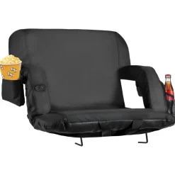 VEVOR Stadium Seat, 25 inch Heated Stadium Chair, Bleacher Seat Heated with 4 Pockets for Bleachers, 3 Level Heating & 6 Modes Vibration Portable Heating Stadiums Chair for Camping, Sports Events