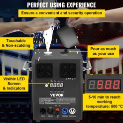 VEVOR Stage Equipment Special Effect Machine, 500W 4pcs Stage Effect Machine with Wireless Remote Control, Smart DMX Control Stage Equipment Showing Machine for Wedding, Musical Show