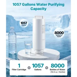 VEVOR 6-Stage RO Composite Filter – Reverse Osmosis Water Filter Cartridge Replacement, Blocks Impurities & Adsorbs Odors, Compatible with VEVOR X811B Ice Maker Water Dispenser