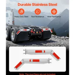 VEVOR Stainless Steel Angled Spring Loaded Mud Flap Hangers, 2-1/2