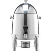 VEVOR Stainless Steel Beverage Dispenser, 2.7 Gallon Drink Dispenser  with Alcohol Burner, Hot & Cold Drink Dispensers for Coffee Tea Hot Water, with Spigot Ice Tube, for Restaurants, Hotels, Parties