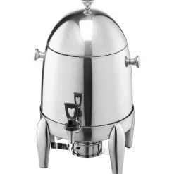 VEVOR Stainless Steel Beverage Dispenser, 2.7 Gallon Drink Dispenser with Alcohol Burner, Hot & Cold Drink Dispensers for Coffee Tea Hot Water, with Spigot Ice Tube, for Restaurants, Hotels, Parties