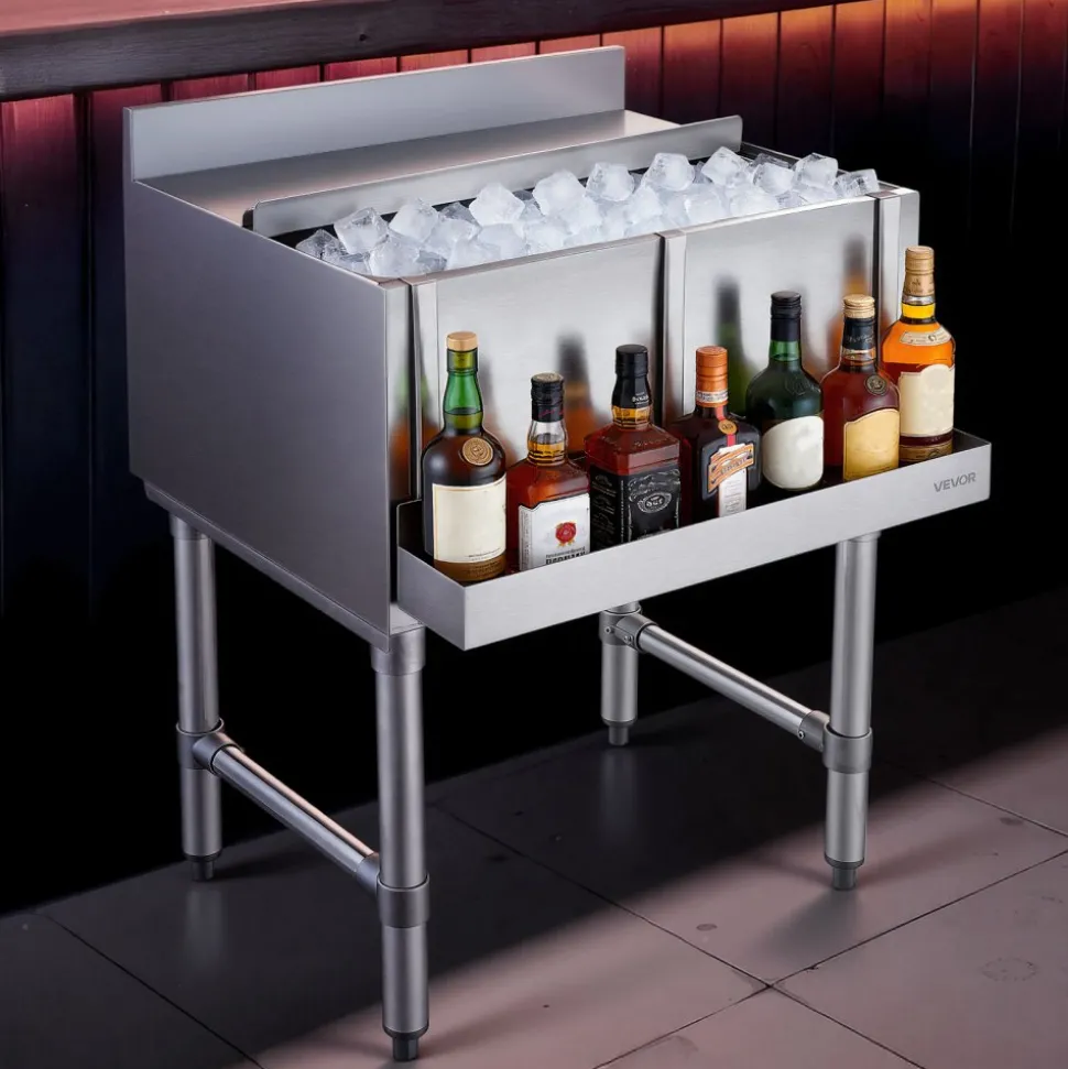 VEVOR Stainless Steel Bottle Holder, 24 Inch Bar Speed Rail, Liquor Bottle Holder Rack with Bolt-On Mounting & Hook-On Mounting, Wall Mounted Syrup Rack for Kitchen, Bar, Restaurant, Pub, Silver