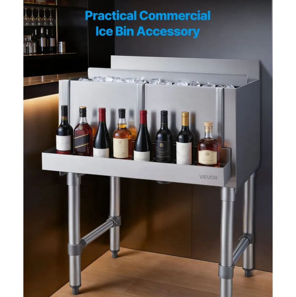 VEVOR Stainless Steel Bottle Holder, 24 Inch Bar Speed Rail, Liquor Bottle Holder Rack with Bolt-On Mounting & Hook-On Mounting, Wall Mounted Syrup Rack for Kitchen, Bar, Restaurant, Pub, Silver