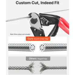 VEVOR 1/8" Stainless Steel Cable 1000FT, T316 1 x 19 Tighter Core Cable Railing System Wire Rope Aircraft Deck Railing Kit Fence Wire