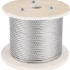 VEVOR 316 Stainless Steel Cable, 500FT Stainless Steel Wire Rope of 5/32 Inch Diameter and 1x19 Construction, 3300 LBS Breaking Strength Steel Cable for Outdoor Railing Decking DIY Balustrade