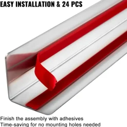 VEVOR Stainless Steel Corner Guards 2 x 2 x 48 inch Metal Wall Corner Protector Pack of 20 Corner Guards 20 Ga 304 Stainless Corner Guard with 90-Degree Angle for Wall Protection and Decoration