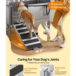 VEVOR Stainless Steel Dog Washing Station, 62 inch Pet Grooming Tub w/ Stairs, PE Water Filter Board, Faucet & Showerhead & Soap Holder Dog Bathtub for Large & Medium & Small Pets (Right Door)
