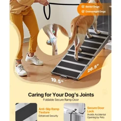 VEVOR Stainless Steel Dog Washing Station, 50 inch Pet Grooming Tub w/ Ramp, Faucet & Showerhead & Soap Holder Leash Dog Bathtub for Large & Medium & Small Pets (Left Door)